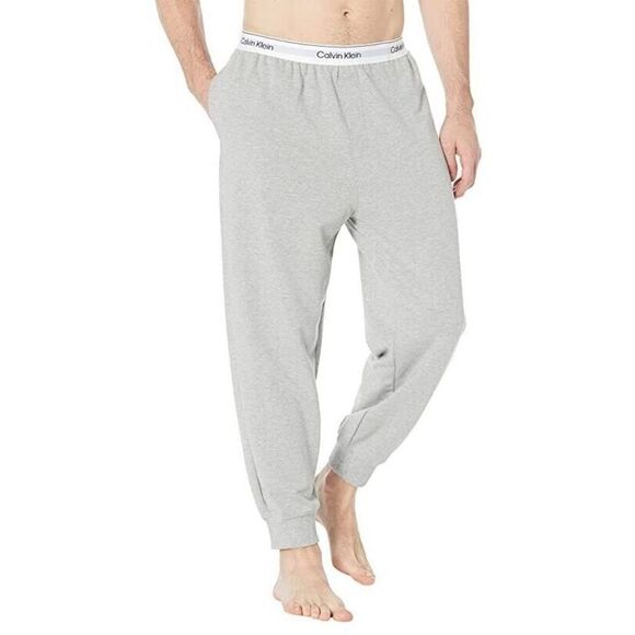 Calvin Klein NM2302051 Men's Sz XL Gray Heather Modern Cotton Lounge Joggers - Picture 1 of 9